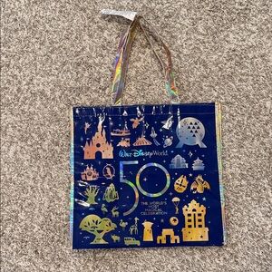 Large Walt Disney World 50th Anniversary Reusable shopping bag Size 17 x 18 NEW